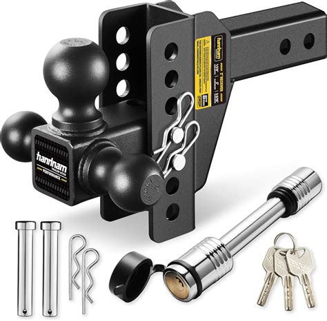 Tow And Stow Trailer Hitch Adjustable Trailer Hitch 2 5 Receiver 6 Drop Tri Ball Hitch 22000 Lbs P 010586233278 Hitch Bike Rack