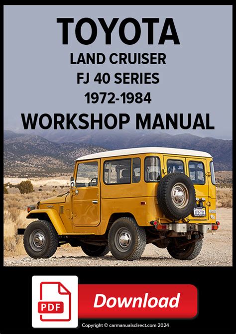 Toyota Land Cruiser Fj40 Workshop Manual Carmanualsdirect Car Manuals Direct
