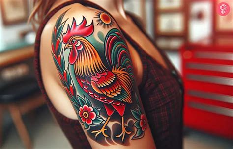 Traditional Japanese Rooster Tattoo