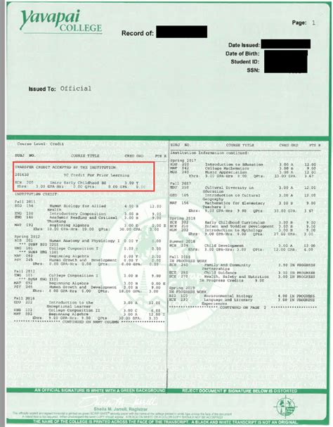 Transcript Samples Handbook Policy Manual 1