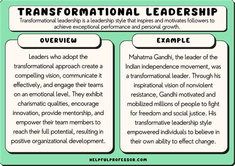 Transformational Leadership Examples