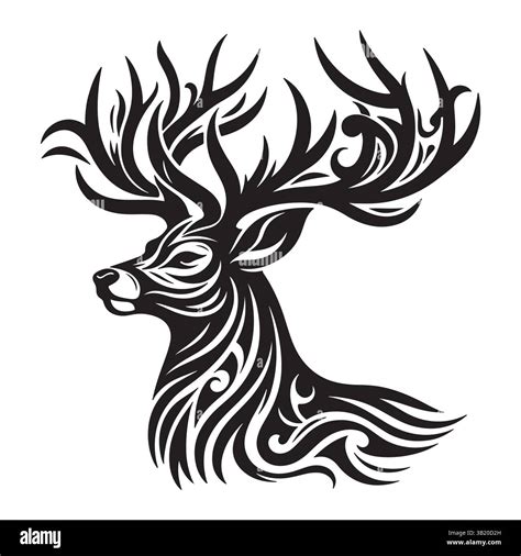 Tribal Deer Tattoo Designs Vector Art Collection Stock Vector Image