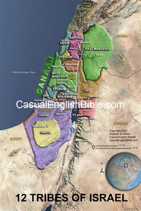 Tribes of Israel Map Locations