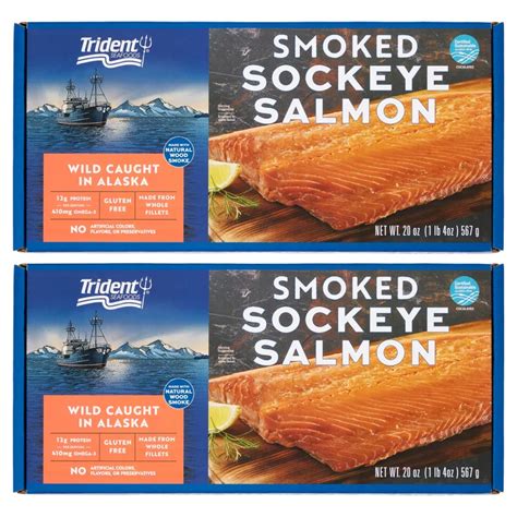 Trident Seafoods Smoked Sockeye Salmon 2 Gift Packs Costco