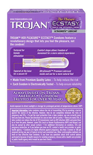 Trojan Her Pleasure Ecstasy Condoms All Condoms Trojan Her Pleasure Ecstasy Condoms All Condoms
