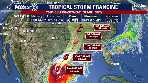 Tropical Storm Francine In Gulf Hurricane Threat Looms For Texas