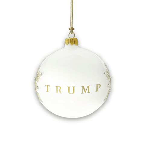 Trump Ball Snowflake Ornament White Trump Store