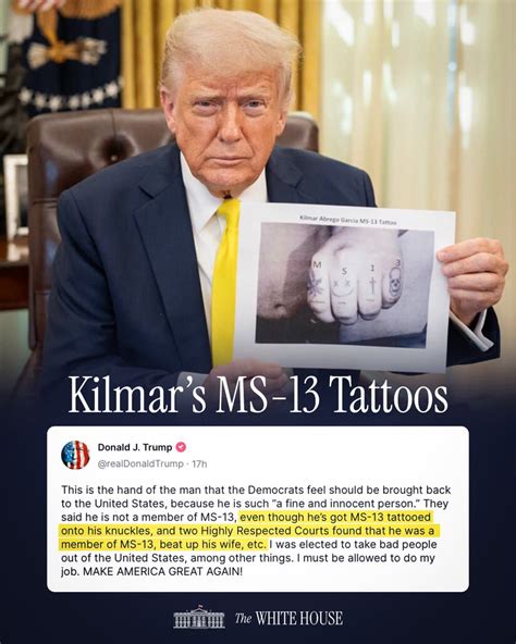 Trump Says Photoshopped Amp 39 Ms 13 Amp 39 Abrego Garcia Tattoo Is Real Trump Says Photoshopped Amp 39 Ms 13 Amp 39 Abrego Garcia Tattoo Is Real