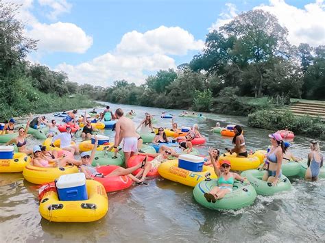 Tubing On The San Marcos River Near Austin Tx Suitcase And Heels
