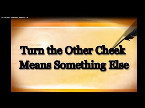 Turn The Other Cheek Means Something Else Hardcore Bible Facts Youtube Turn The Other Cheek Means Something Else Hardcore Bible Facts Youtube