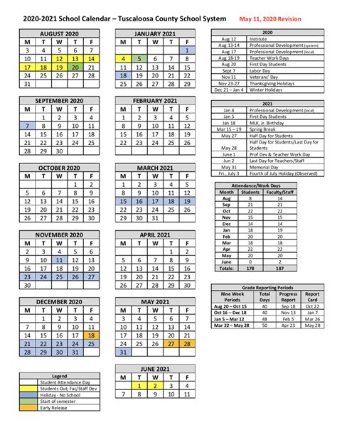 Tuscaloosa County School Calendar 2022 21 2025 Schoolcalendars Net