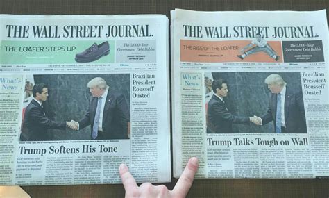 Two Editions Of Wall Street Journal Bear Opposite Headlines About Trump Snopes Com Two Editions Of Wall Street Journal Bear Opposite Headlines About Trump Snopes Com