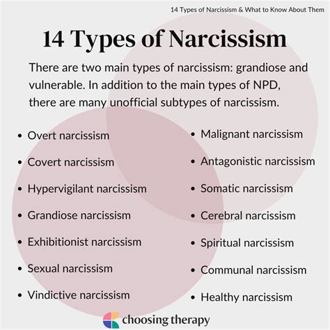 Types Of Narcissists