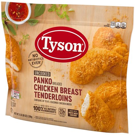 Tyson Chicken Breast Tenderloins Panko Breaded 5 Lb Tyson Chicken Breast Tenderloins Panko Breaded 5 Lb