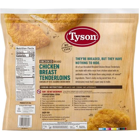 Tyson Frozen All Natural Uncooked Breaded Chicken Breast Tenderloins