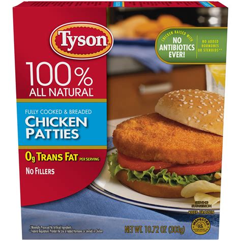 Tyson Fully Cooked Chicken Patties 10 72 Oz Frozen Brickseek