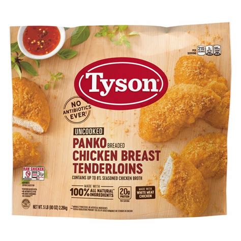 Tyson Panko Breaded Chicken Breast Tenderloins 5 Lbs Same Day Delivery Costco Tyson Panko Breaded Chicken Breast Tenderloins 5 Lbs Same Day Delivery Costco