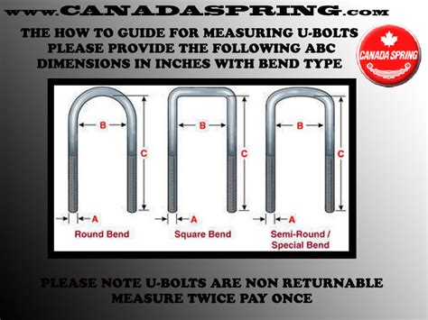 U Bolts Canada Spring