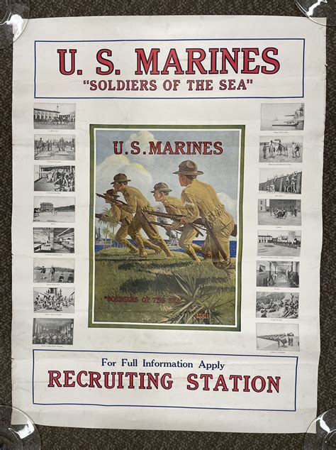 U S Marines Soldiers Of The Sea Recruiting Poster U S Marines Soldiers Of The Sea Recruiting Poster