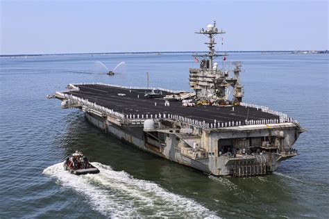 U S Sailors Assigned To The Aircraft Carrier Uss Harry S Truman Cvn