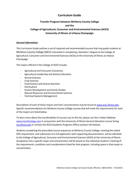 Uiuc Aces 2014 15 Curriculum Guide Uiuc Aces 2014 15 Curriculum Guide