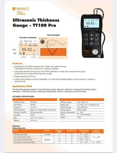 Ultrasonic Thickness Gaurge Tt 100 Pro 1 400 Mm At 15250 Piece In Ultrasonic Thickness Gaurge Tt 100 Pro 1 400 Mm At 15250 Piece In
