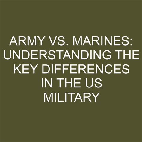 Understanding The Difference Between Army And Military Key