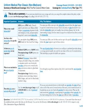 Uniform Medical Plan