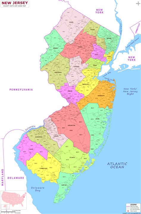 Union County New Jersey Zip Codes Map And Full List
