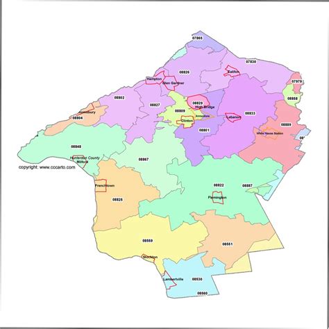Union County Nj Zip Code Map Union Township Hunterdon County New