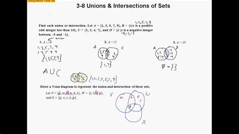 Unions And Intersections Youtube