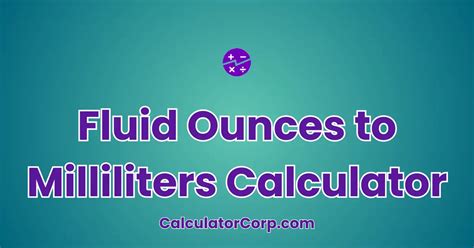 Unit Conversion Fluid Ounces To Milliliters Youtube