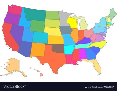 United States Map Color In United States Map Color In