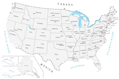 United States Map States And Capitals Printable Map Printable Maps