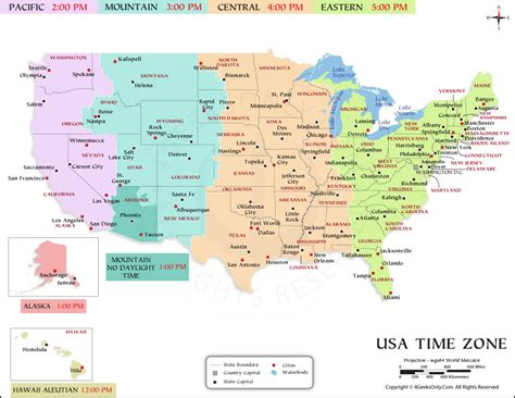 United States Time Zones Map By Northeast Education Tpt United States Time Zones Map By Northeast Education Tpt
