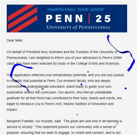 Upenn Acceptance Letter 2013