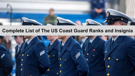 Us Coast Guard Ranks Amp Insignia Check Complete List In Order