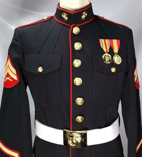 Us Marine Corps Men S Dress Blues Coat Usmc Dress Uniform Jacket