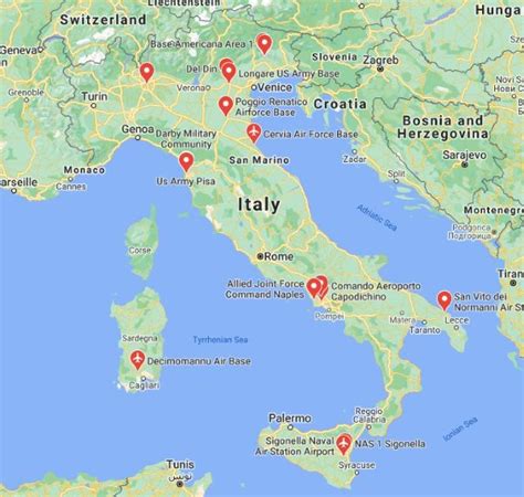 Us Military Bases Italy Map
