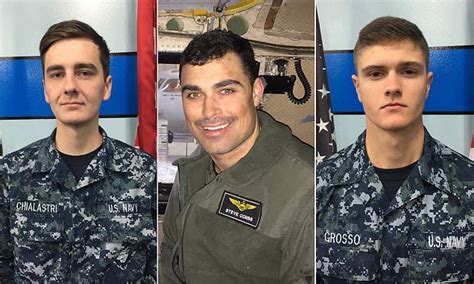 Us Navy Names Three Sailors Missing In Plane Crash Daily Mail Online