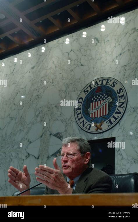 Us Navy Senator James Inhofe R Ok Questions Top Ranking Leaders Of
