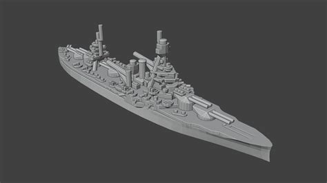 Us New York Class Battleship 3D Model 3D Printable Cgtrader