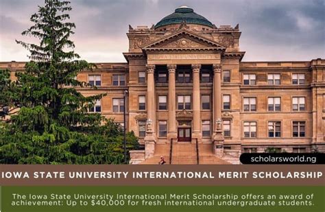 Usa Iowa State University 2025 Merit Scholarships Now Open For