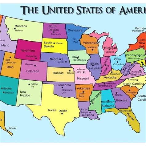USA Map States Capitals Guide