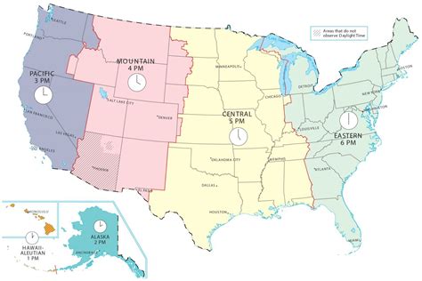 Usa Time Zone Map Usa Time Zone Map