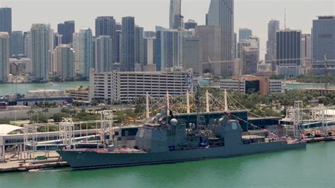 Uscg United States Coast Guard Navy Ship At Port Of Miami During Fleet Uscg United States Coast Guard Navy Ship At Port Of Miami During Fleet