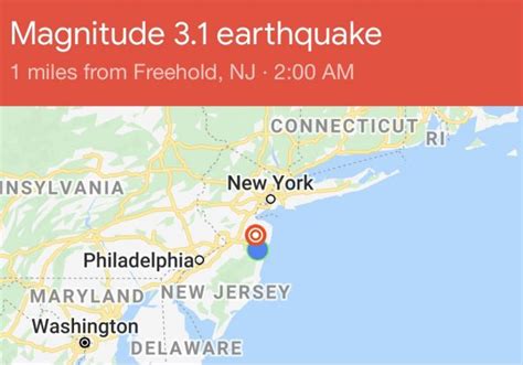 Usgs Reports Magnitude 3 1 Earthquake In New Jersey Nbc New York Usgs Reports Magnitude 3 1 Earthquake In New Jersey Nbc New York