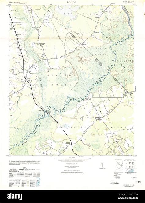 Usgs Topo Map South Carolina Sc Fort Jackson South 261001 1972 24000 Restoration Stock Photo Alamy
