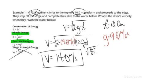 Using The Conservation Of Energy Theorem To Find An Initial Velocity