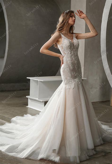 Discover the Perfect V Neck Mermaid Wedding Dress for Your Big Day